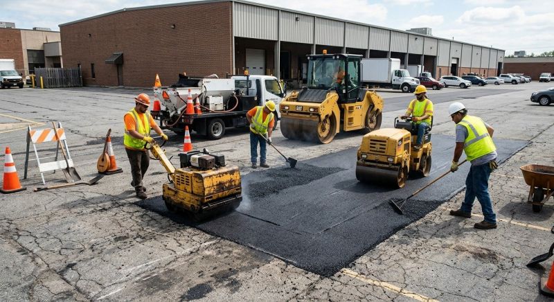 Asphalt Parking Lot Repair in Bluffton, SC