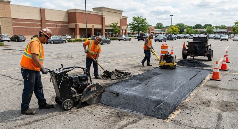 Asphalt Parking Lot Repair in Bluffton, SC