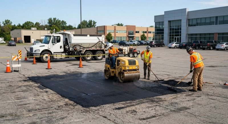 Asphalt Parking Lot Repair in Conway, AR