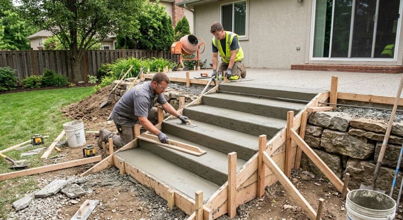 Cement Stairs Installation in Salt Lake City, UT