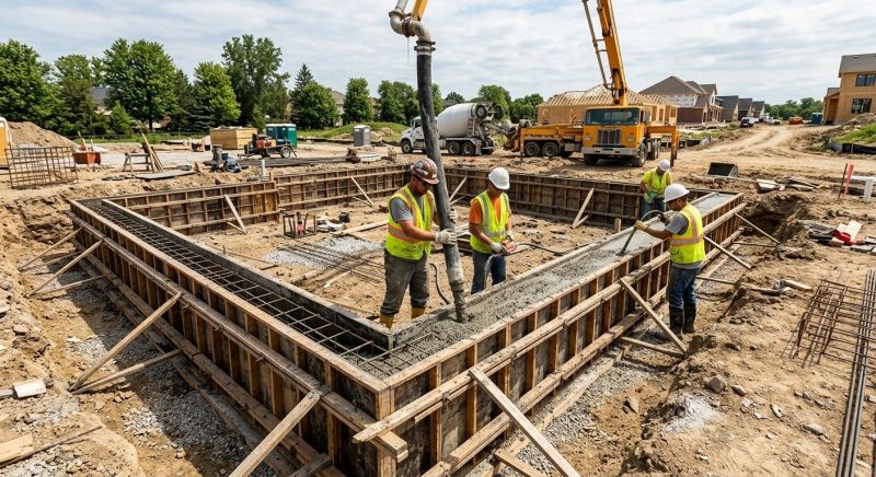 Poured Foundation Installation in Fort Worth, TX